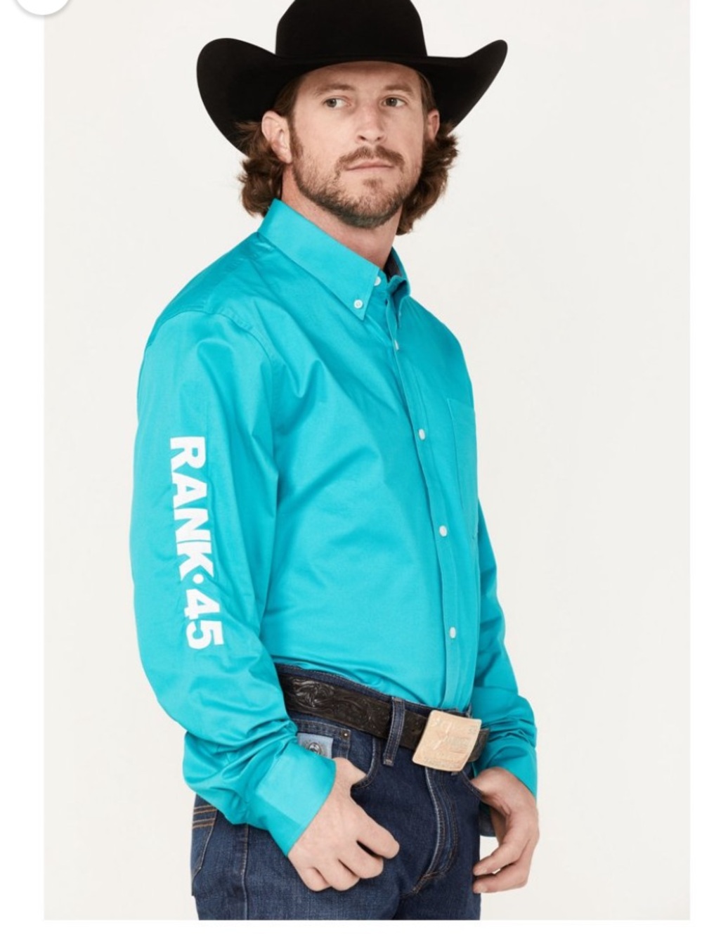 Mens rank 45 button up shirt size m